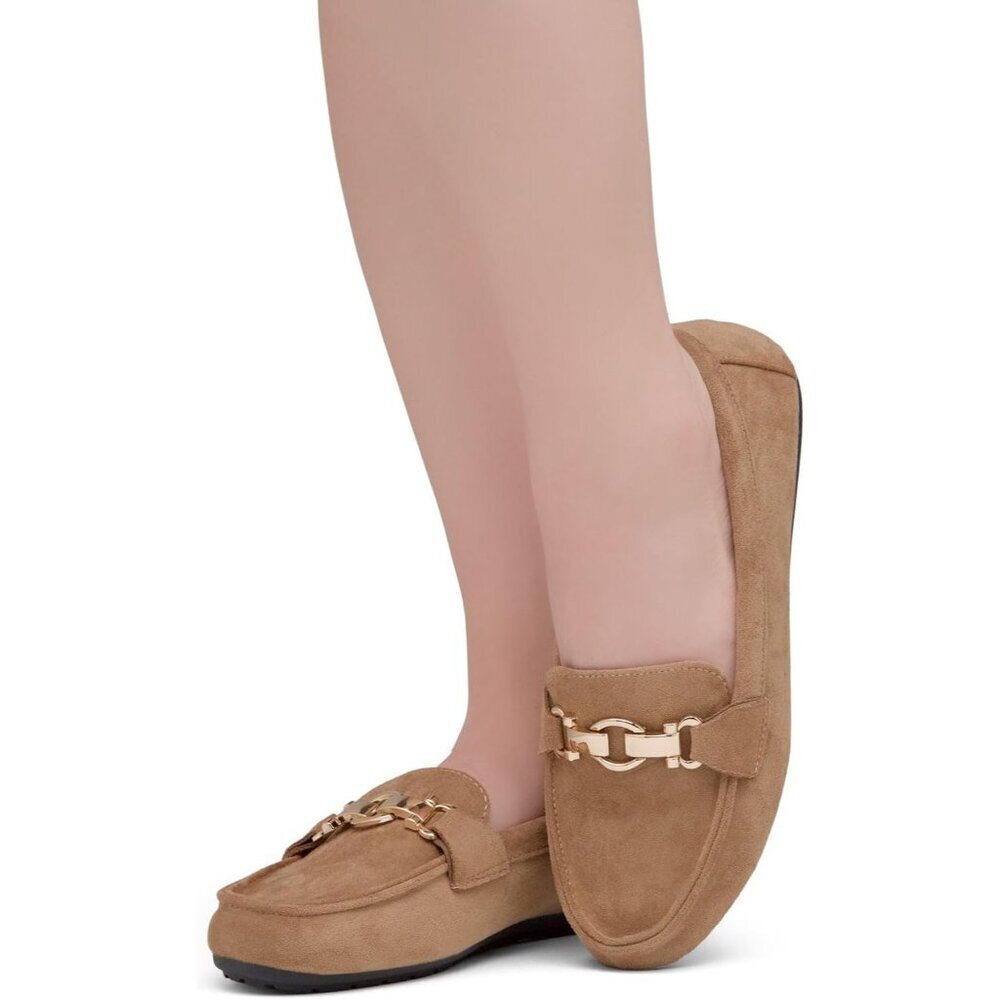 🆕Women Tan Herstyle Penny Loafers Lightweight Walking Flats Casual Shoes - Picture 4 of 6